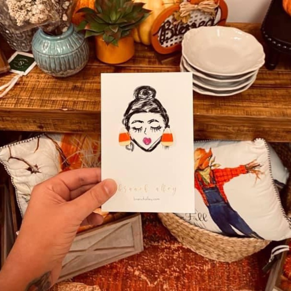 Candy Corn Polymer Clay Stud Earrings